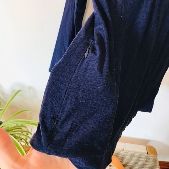 Etonic | dark blue mens long sleeve golf performance shirt - Picture 4 of 7